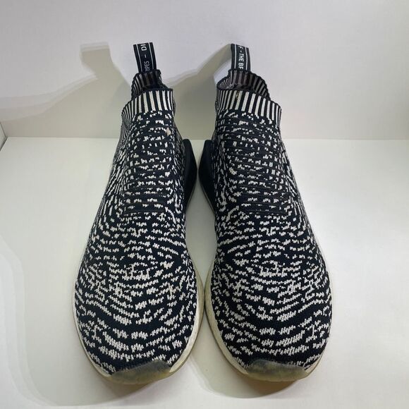 Adidas Boost Mens Sz 13 NMD City Sock 2 Zebra Slip On Shoes - Picture 2 of 8